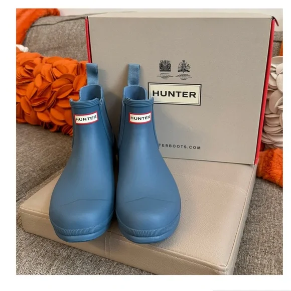 ❣️🆕HUNTER Original Chelsea Waterproof Boots in Borrowed Blue❣️ - Picture 1 of 10